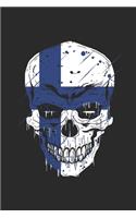 Finland Skull: Blank Lined Notebook (6" x 9" - 120 pages) Finland Themed Notebook for Gift / Daily Activity Journals / Diary