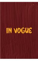 In Vogue: All Purpose 6x9 Blank Lined Notebook Journal Way Better Than A Card Trendy Unique Gift Maroon Texture English Slang