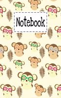 Notebook: Cute Monkeys Gifts Cartoon Lined Notebook For kids Girls Boys men Women Teens For Taking notes & Ideas - Perfect As Gifts For Monkeys Lovers & Anima