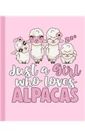 Just A Girl Who Loves Alpacas Notebook