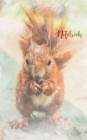 Mrs. Scruffles the cute squirrel, notebook to write in for animal lovers! 120 lined pages, 5 inches x 8 inches