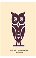 Print and Cursive Practice Owl Journal