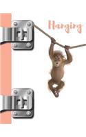 Hanging: Funny Monkey College Ruled Composition Writing Notebook