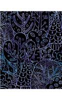 Journal Notebook Forest Trees Pattern 3: 172 Page Blank Journal 8 x 10 Size, Unlined For Journaling, Writing, Planning or Doodling.(58 Artsy Plain Journals)