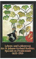 Lebens- Und Leidensweg Des M. Johann Gerhard Ramsler, Specials Zu Freudenstadt