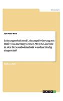Leistungserhalt und Leistungsförderung mit Hilfe von Anreizsystemen. Welche Anreize in der Personalwirtschaft werden häufig eingesetzt?