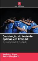 Construção do teste de aptidão em Kabaddi