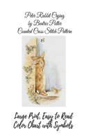 Peter Rabbit Crying by Beatrix Potter Counted Cross Stitch Pattern: Large Print, Easy to Read Color Chart With Symbols, Nursery Cross Stitch