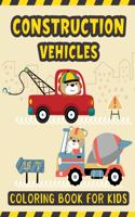 Construction Vehicles Coloring Book For Kids