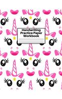 Handwriting Practice Paper Workbook