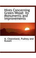 Hints Concerning Green-Wood