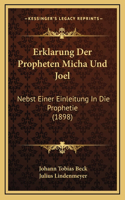 Erklarung Der Propheten Micha Und Joel: Nebst Einer Einleitung In Die Prophetie (1898)