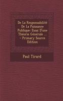 de La Responsabilite de La Puissance Publique