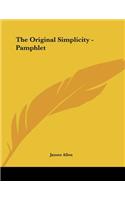 The Original Simplicity - Pamphlet