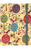 Journal Mid Folk Art Birds