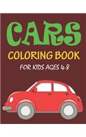Cars Coloring Book for Kids Ages 4-8