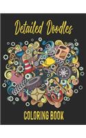 Detailed Doodles Coloring Book: Advanced Coloring Book for Adults With Challenging and Intricate Illustrations