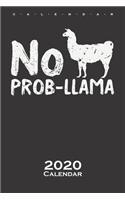 Llama "No Probllama" Calendar 2020: Lama and alpaca lovers and friends