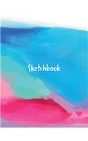 Sketchbook: notebook for drawing, writing, painting, sketching, or doodling, 100 pages, 8.5 x 11 inches (abstract cover)