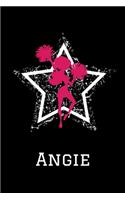 Angie Cheerleading Notebook: Cute Personalized Cheerleader Journal With Name For Girls