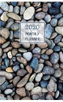 2020 Monthly Planner: Portable. Month on 2 pages followed by six Notes pages. Monthly layout Includes To-do section. 8.5"x 5.5". Fits in purse. (Half Letter size). (Pebbl