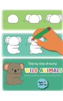 Step-by-step drawing wild animals panda, kangaroo, giraffe, and many more! Ages 5 and up