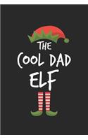 Funny Cool Dad Elf Christmas Notebook Gift