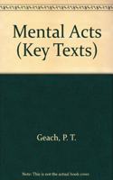 Mental Acts (Key Texts S.)