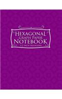 Hexagonal Graph Paper Notebook: 1/2 Inch Hexagons: Organic Chemistry Drawing Template, Creative Crafts, Quilting, Design, Drawing - Purple Cover