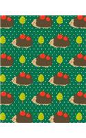 Bullet Journal Notebook Cute Hedgehogs with Apples Pattern 2: 172 Numbered Pages with 160 Graph Style Grid Pages, 6 Index Pages and 2 Key Pages in Large 8 X 10 Size for Journaling, Writing, Planning or Doodling