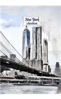 New York Sketchbook: Brooklyn 1, 7" x 10", 120 Pages: Drawing, Doodling or Sketching Books(1 7 X 10 Blank New York Sketchbooks for Drawing)
