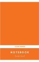 Notebook Journal: Clear Orange: Notebook 6 X 9: Notebook 230 Pages