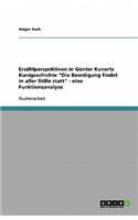 Erzählperspektiven in Günter Kunerts Kurzgeschichte 