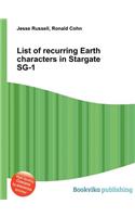 List of Recurring Earth Characters in Stargate Sg-1: (English)