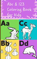 Abc & 123 Coloring Book for Kids