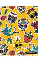 Notebook: Sugar Skull Goth Lined Journal, Composition Notebook, Ruled Lines(2 Day of the Dead Notebooks)