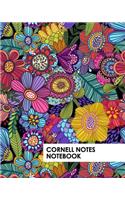 Cornell Notes Notebook: Hippy Flowers on a Notebook That Supports a Proven Way to Improve Study and Information Retention.(1 Cornell Lined Notes Notebook)