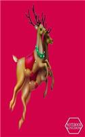 Notebook Kingdom: Reindeer Journal/Diary, Lined Paper, 100 Pages, 5x8, Composition Book, Cartoon Reindeer