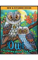 Owl COLORING BOOK FOR ADULT