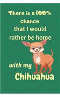 There is a 100% chance that I would rather be home with my Chihuahua: For small dog breed fans