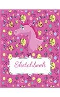 My Cute Unicorn Sketch Book: Unicorn NoteBookand Sketchbook For Girls - 120+ Pages Of Unicorn Themed Sketchbook (Unicorn Notebooks) Volume 1: Blank scetch book for boys, artists(1 Unicorn)