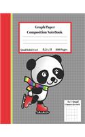Graph Composition Notebook 4 Squares per inch 4x4 Quad Ruled 4 to 1 / 8.5 x 11 100 Sheets