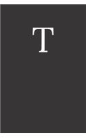 Buchstabe T Notizbuch