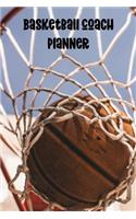 Basketball Coach Planner: Undated Playbook - Blue Hoop