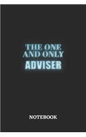 The One And Only Adviser Notebook: 6x9 inches - 110 graph paper, quad ruled, squared, grid paper pages - Greatest Passionate working Job Journal - Gift, Present Idea