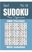 Hard Sudoku Nr.11: 480 puzzles with solution