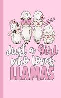 Just A Girl Who Loves Llamas Notebook