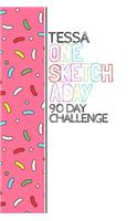 Tessa: Personalized colorful sprinkles sketchbook with name: One sketch a day for 90 days challenge