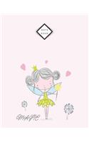 Magic notebook: Little angel on pink cover and Lined pages, Extra large (8.5 x 11) inches, 110 pages, White paper(3 Little Angel on Pink Notebook)