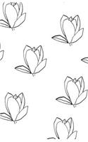Bullet Journal: Simple Floral Design in Black and White - Notebook with 160 Dot Grid Pages